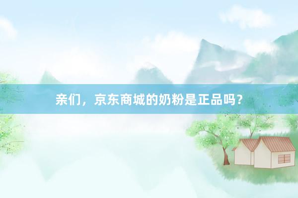 亲们，京东商城的奶粉是正品吗？